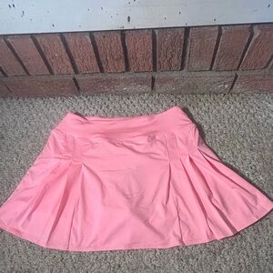 Women's Pink Pleated Skirt - Classic Pleat A-Line